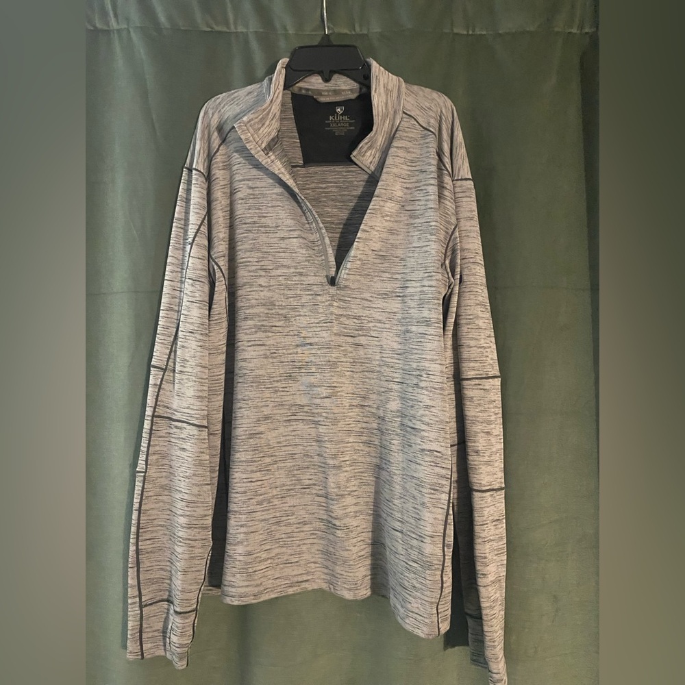Men's Heathered Gray Zip-Up Sweater